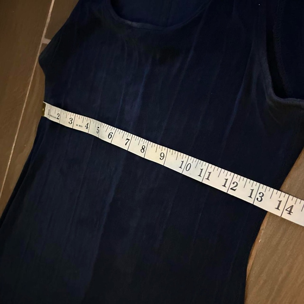 Vintage Rabbit Rabbit Rabbit Dark Sapphire Blue Dress. - Picture 7 of 8